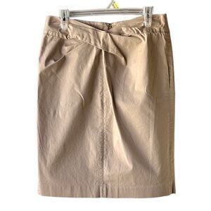 MICHAEL MICHAEL KORS Tan Faux Wrap Waist Pencil Skirt Size 10